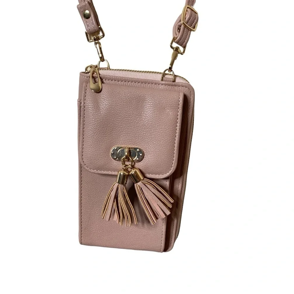 Malibu Skye Pink Tassel Crossbody Bag